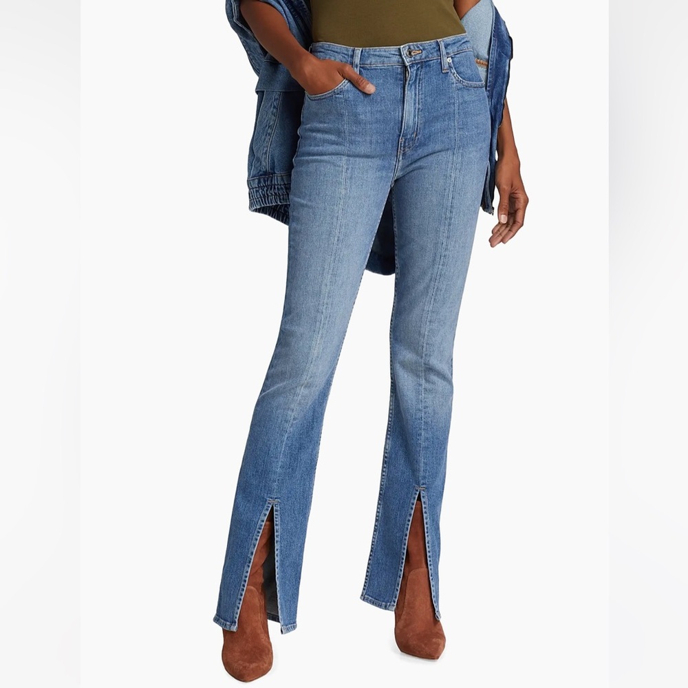 DEREK LAM 10 CROSBY Lucia Flare Slit Jeans
